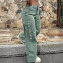Wide-Cut Cargo Pants with Stylish Pockets