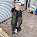 High-Waisted Wide Leg Cargo Jeans for Women