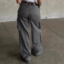 Women’s Wide-Cut Cargo Pants with Utility Pockets
