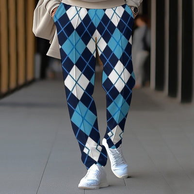 Women's Diamond Pattern Jogging Pants