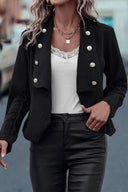 Chic Women's Double Button Blazer Jacket