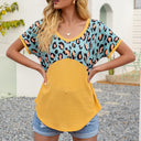 Leopard Print Asymmetrical Women's Tee
