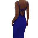 Chic Satin Maxi Dress with Slim Straps