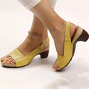 Ladies Comfortable Heeled Sandals with Anatomical Footbed and Elegant Strap by Heidi-Mode
