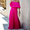 Off-Shoulder Asymmetrical Maxi Dress for Women