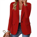 Chic Women's Blazer with Pocket Design