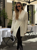 Chic Wrap Blazer Jacket for Women