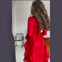 Chic Long Sleeve Ruffle Maxi Dress for Women