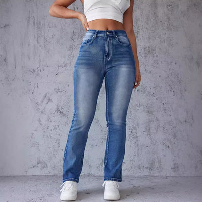 High-Waisted Stretch Bootcut Jeans for Women