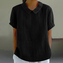 Classic Collar Short Sleeve Women's Blouse