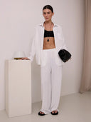 Chic Oversized Blouse for Women with Pockets