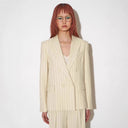 Chic Patterned Blazer Jacket for Women