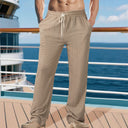Adjustable Waist Pants with Side Pockets for Women