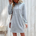 Chic Women's Hooded Dress in Trendy Style