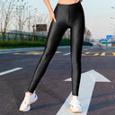 High-Waist Shiny Women's Leggings for Stylish Wear