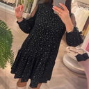 Chic Polka Dot Ruffle Dress for Women