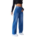 Trendy High-Waisted Mom Jeans with Frayed Hem