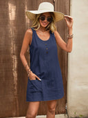 Chic Women's Summer Dress with Pockets & Buttons