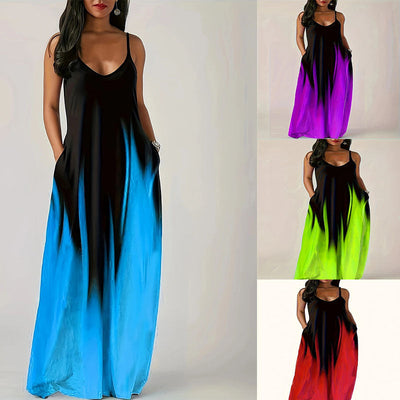 Chic Women's Maxi Dress with Pockets