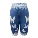 Floral Lace Butterfly Embellished Women's Shorts