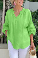 Stylish Women's Blouse with Smock Sleeves