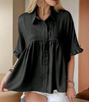 Chic Ruffled Short Sleeve Blouse for Women