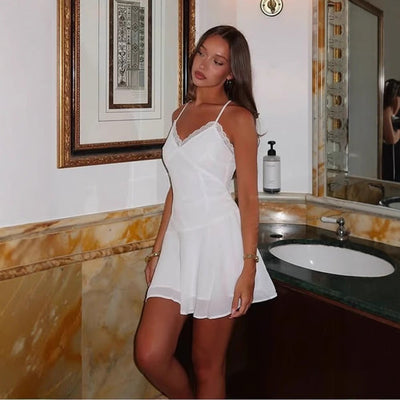 Chic Ladies Nightgown with Lace Detail