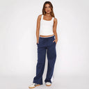 Chic Women's Leisure Pants with Contrast Stripes