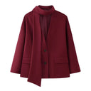 Stylish Women's Blazer Jacket with Scarf
