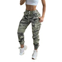 Women's Cargo Pocket Pants with Elastic Waist