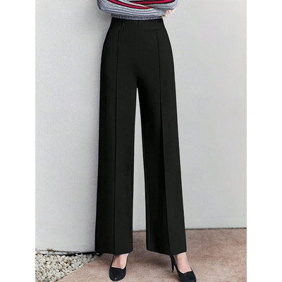 Chic High-Waisted Palazzo Pants with Side Pleats