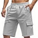 Women's Cargo Shorts with Elastic Waist and Side Pockets