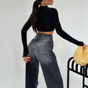 Trendy High-Waisted Leopard Print Jeans