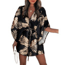Floral Wrap Dress with Belt for Women