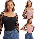 Floral Puff Sleeve Women's Bodysuit