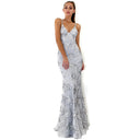 Stunning Women's Sequin Evening Dress with Chic Back Cut