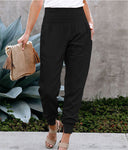 High-Waisted Women's Leisure Pants with Pockets