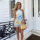 Chic Halter Shorts with Decorative Ribbon for Women