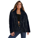 Chic Faux Fur Blazer with Wide Collar