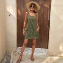 Chic Women's Summer Dress with Pockets & Buttons