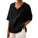 Floral Print Women's Blouse with Modern Collar