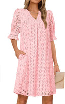 Floral Dress with Chic Cut-Out Design for Women