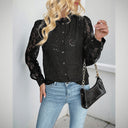 Ladies' Lace Sleeve Blouse with Structured Design