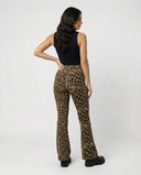 Trendy Women's Leopard Print Flared Leggings