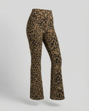 Trendy Women's Leopard Print Flared Leggings