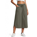 Chic Women's Culottes with Stretch Waist and Handy Pockets