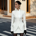 Chic Asymmetrical Women's Blazer for Trendy Style