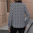 Graphic Tie-Closure Blouse for Women