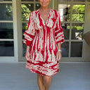 V-Neck Flared Skirt Beach Dress for Women
