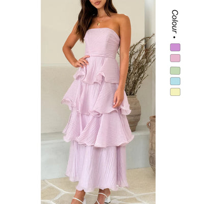 Chic Ruffle Detail Maxi Dress for Women